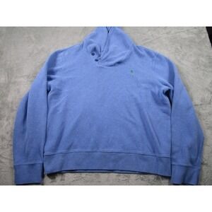 Polo Ralph Lauren Sweater Mens XL Blue Preppy Pullover Cowl Neck Henley